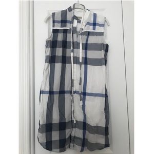 Burberry Tie Dress (Blue Check Pattern)